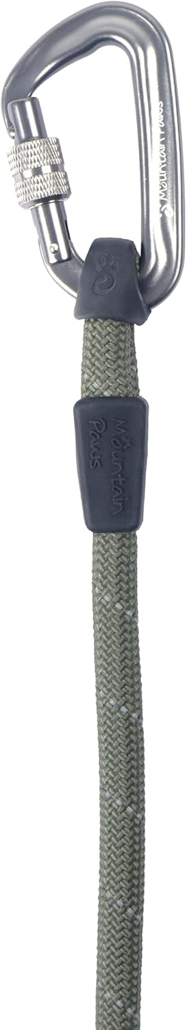 Seil-Karabiner Hundeleine mit Neoprengriff 1,2m, olivgrün