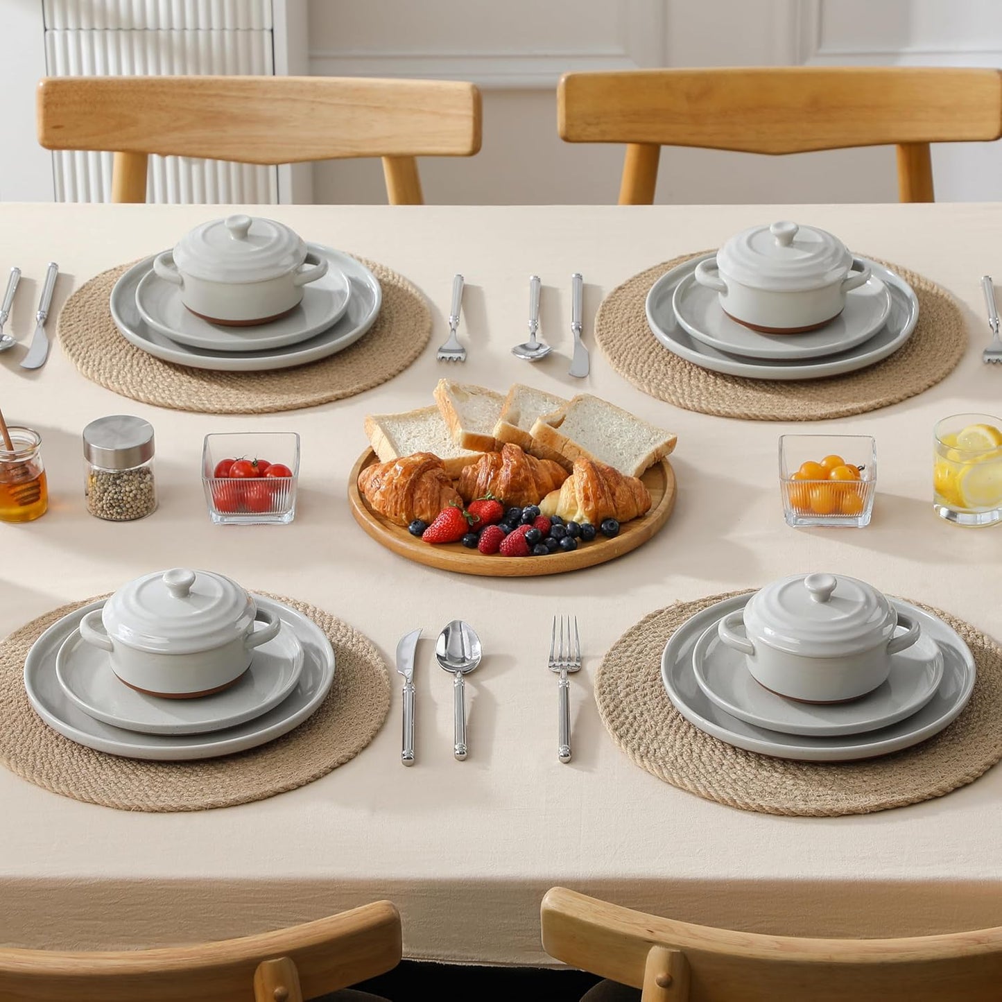 Mini Cocotte Auflaufform-Set, grau