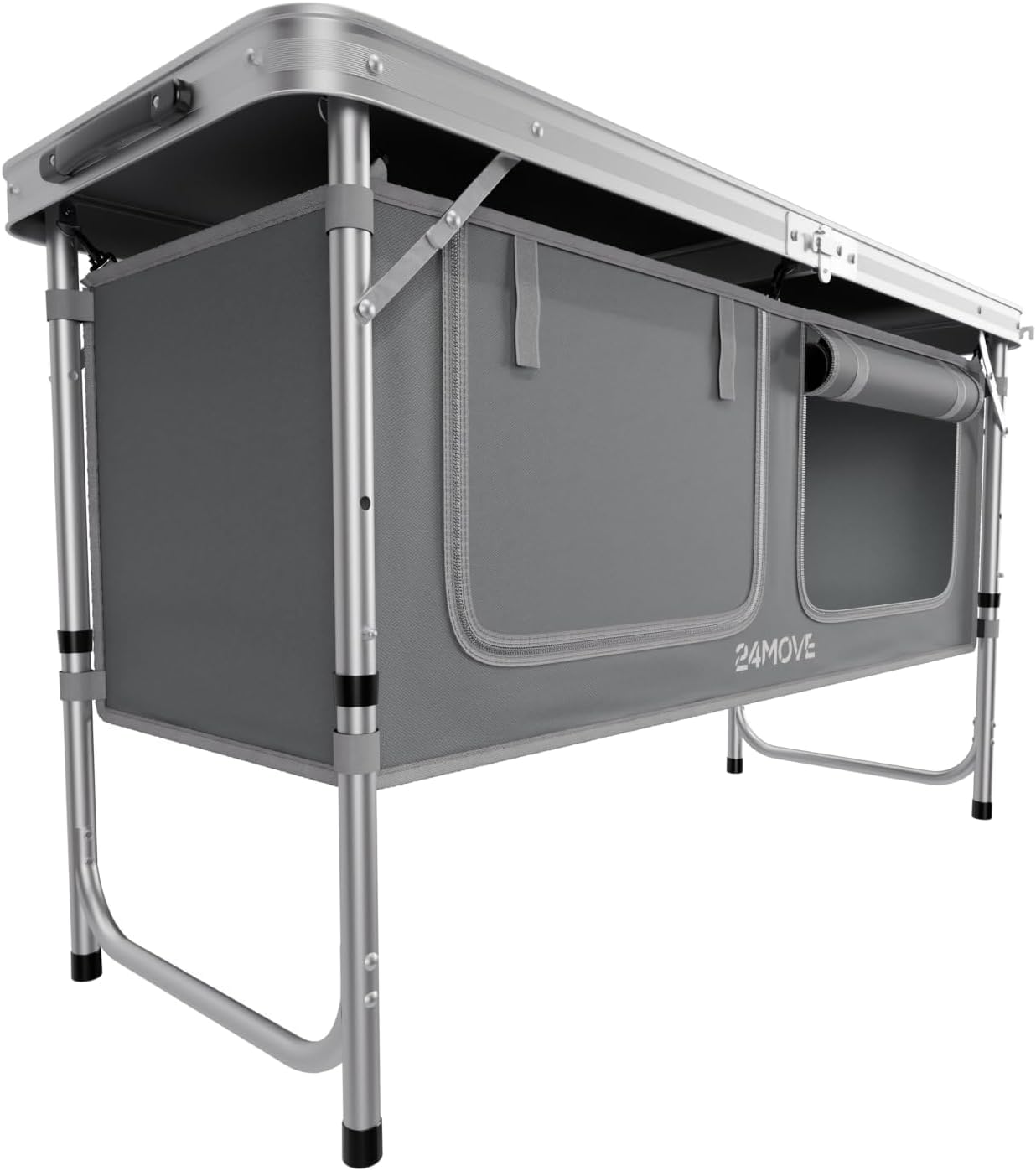Faltbare Campingküche, 120x47x70 Praia Grau Grau