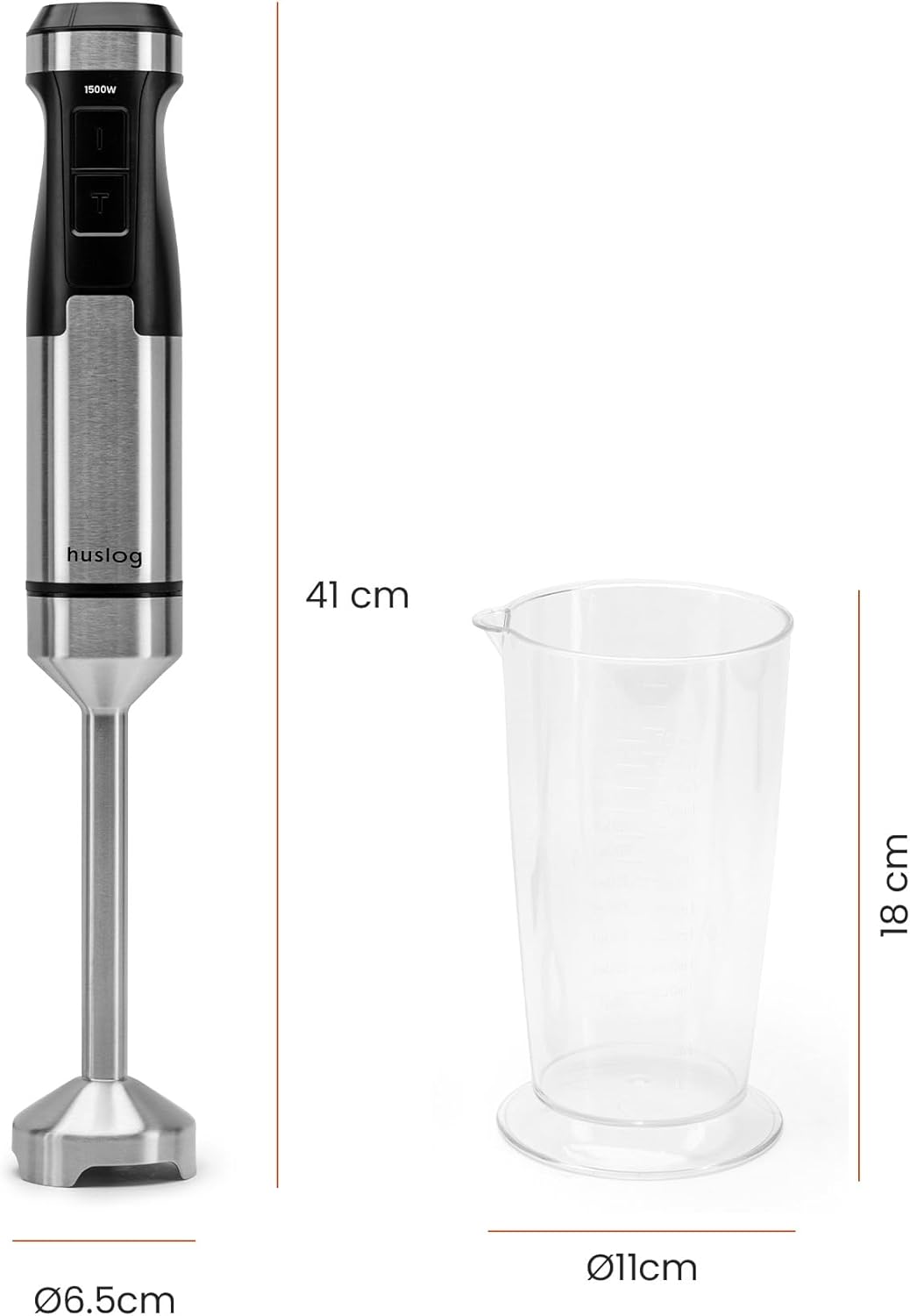 Hand blender 1500W, Silber HUS1047
