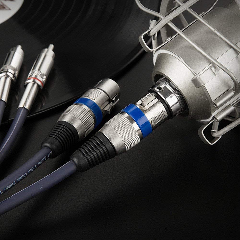 2er Set Mikrofonkabel - XLR auf Cinch Kabel, 5m