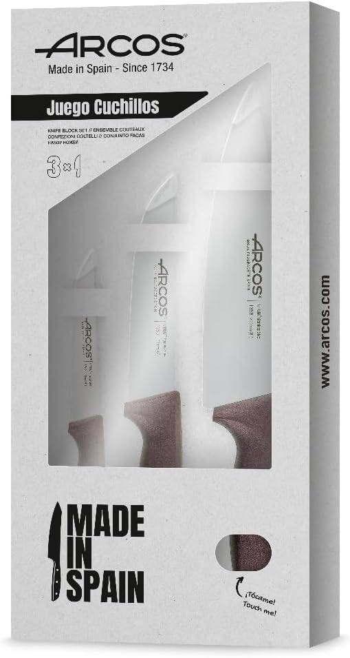Niza Küchenmesser-Set (3-teilig), Metallic Rot, Estandar