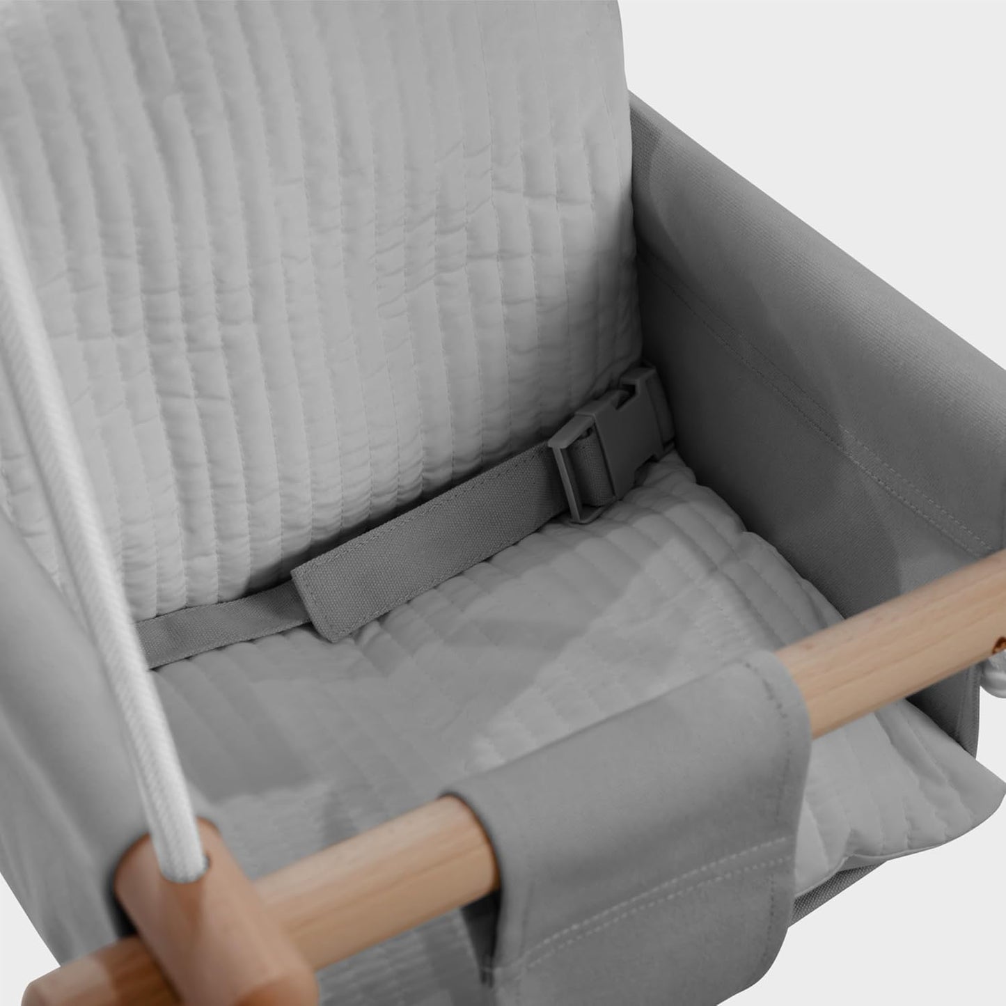 Baby-Schaukel Hängesitz mit Sicherheitsgurt, Grau