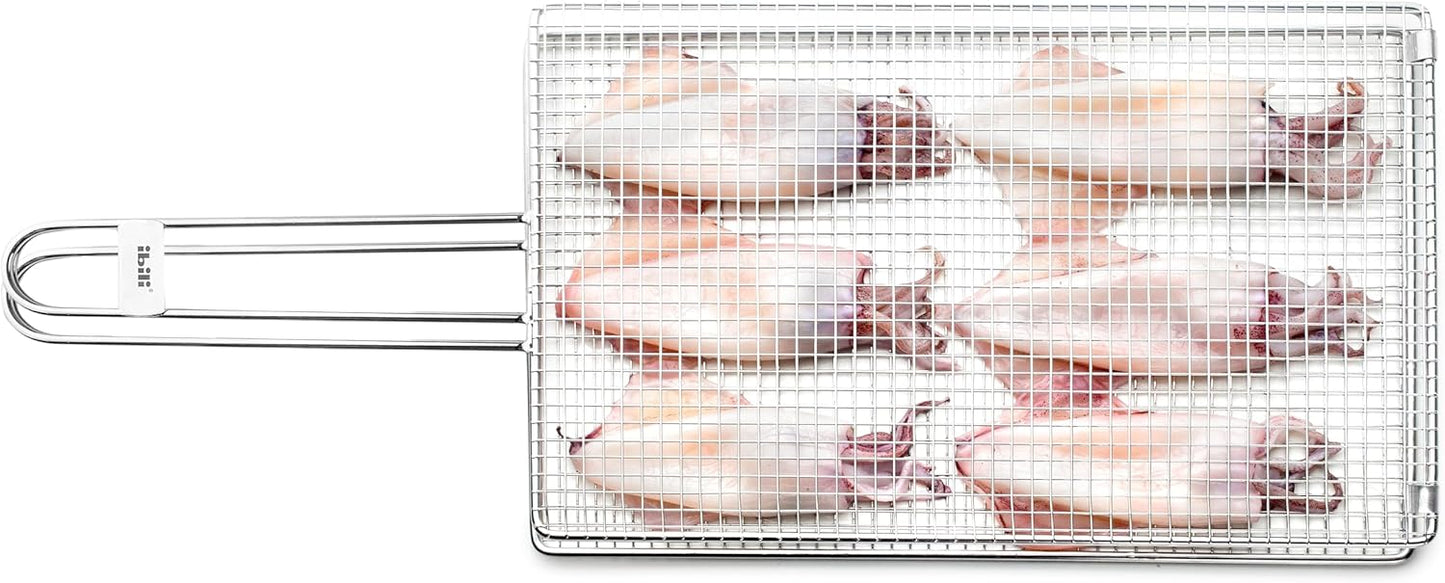 Doppelter Tintenfischgrill aus Edelstahl