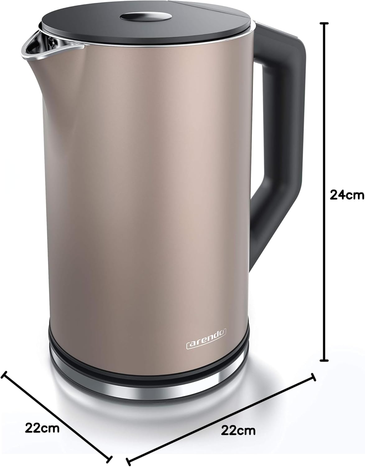 Wasserkocher mit Temperatureinstellung 1,5L, Bronzo ; Single