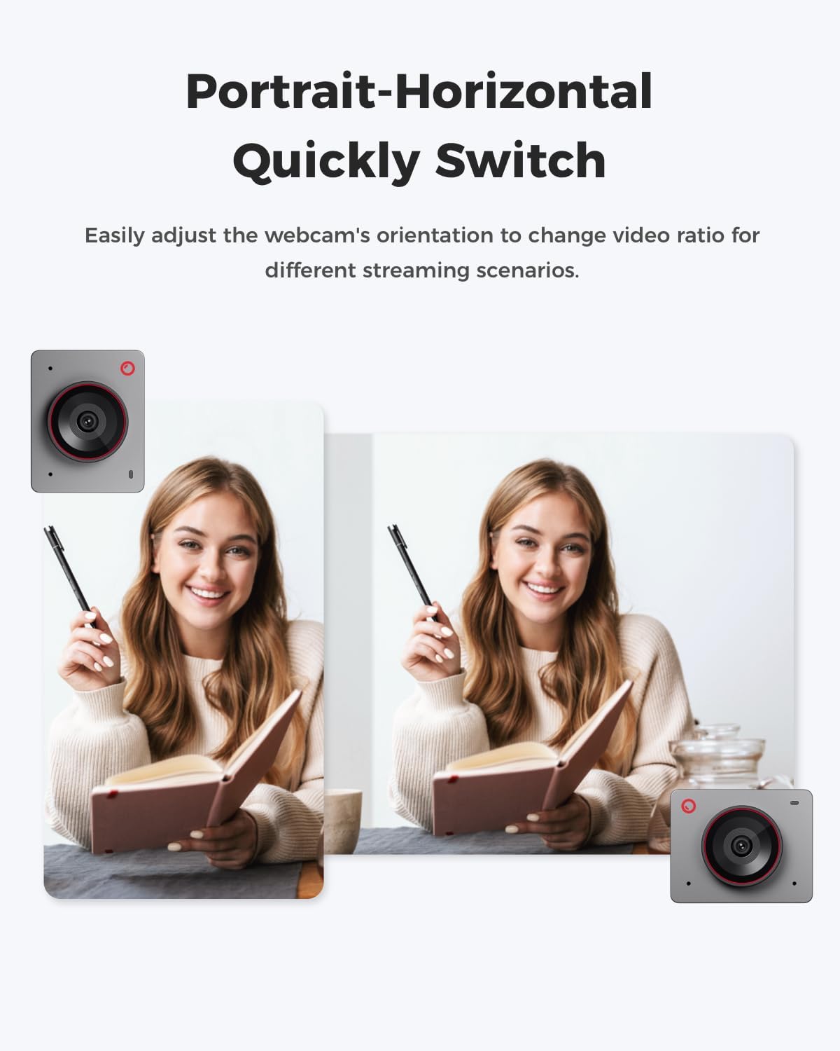 Meet 2 4K Webcam mit KI-Framing & Autofokus, Space Grey