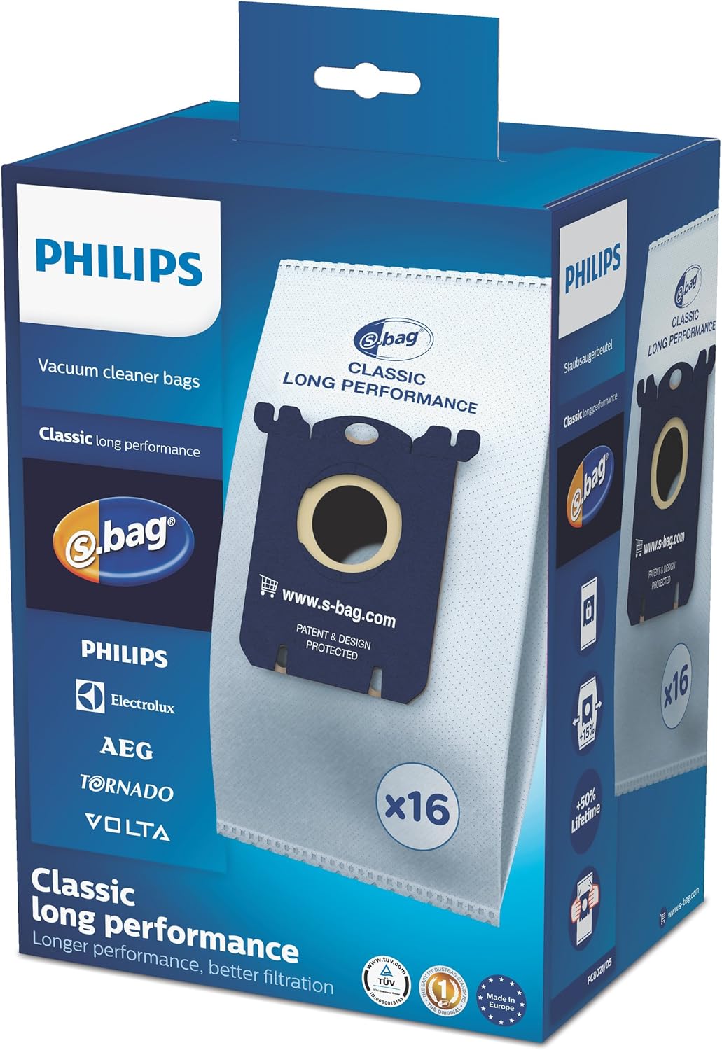 S-Bag Staubsaugerbeutel-Set, 16 Stück