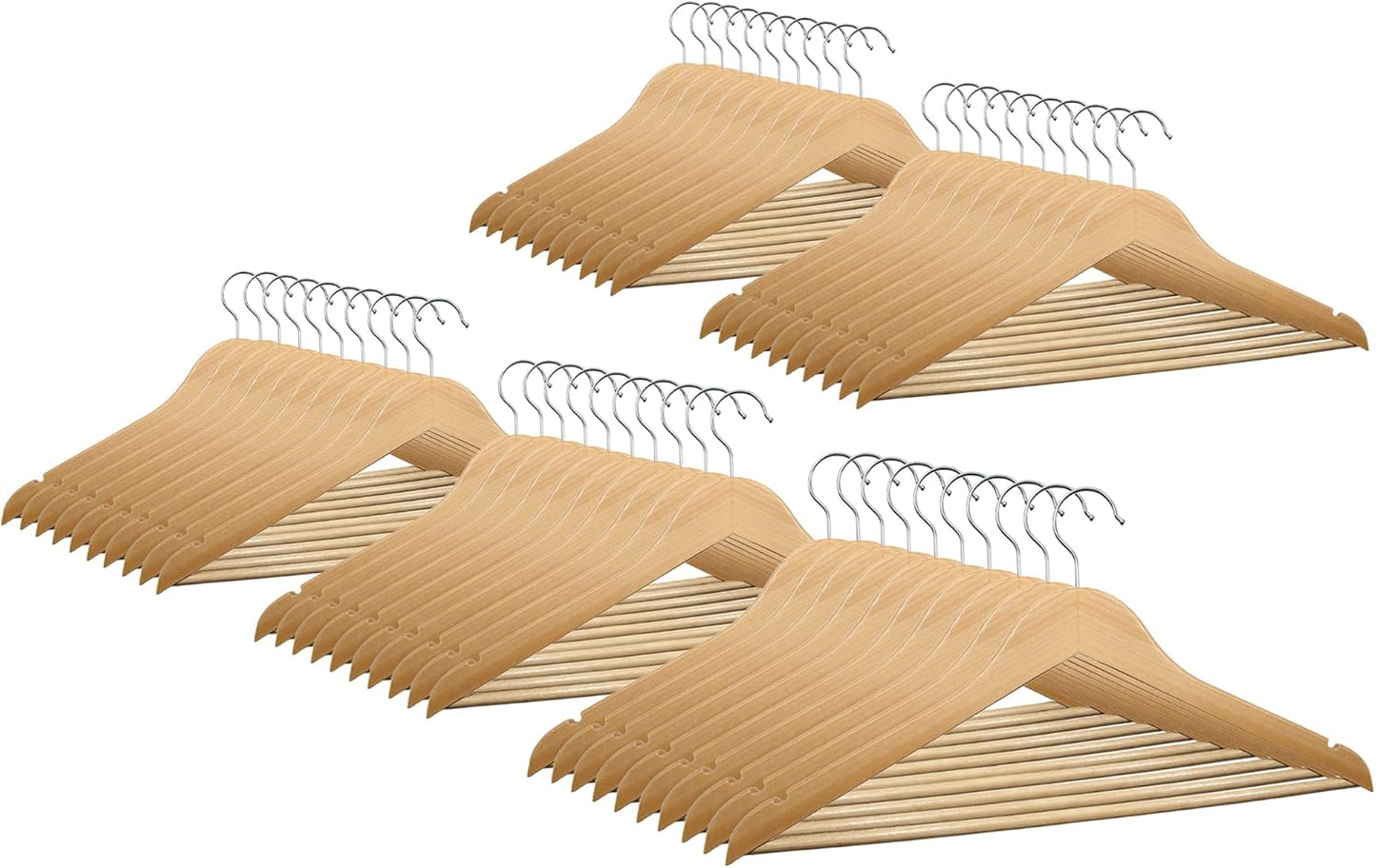50er-Set Holzkleiderbügel, 50