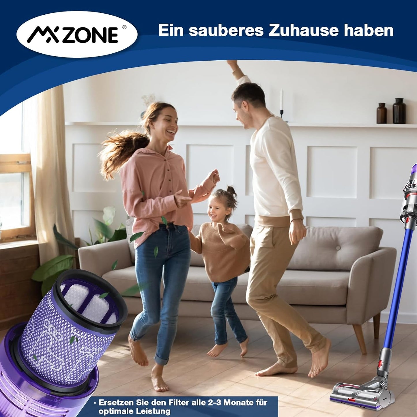 HEPA Filter Ersatz für V12 Detect Slim Staubsauger, V12