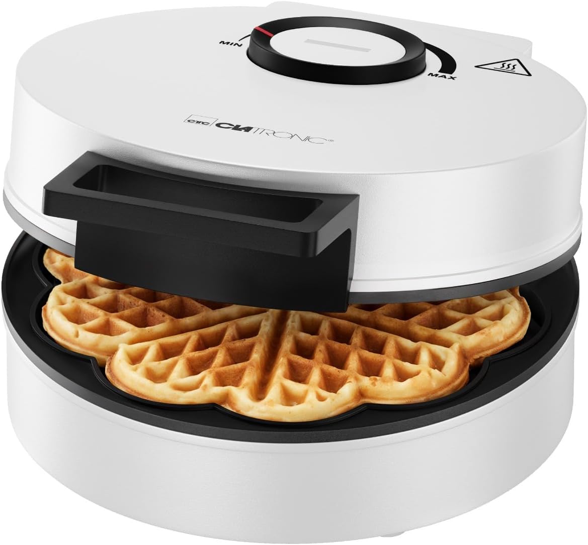 Hertzförmiges Waffeleisen WA 3832, Weiss