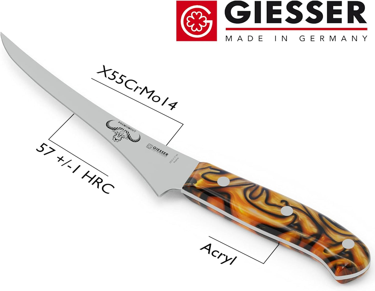 Filetiermesser, 17 cm Filiermesser ; Spicy Orange
