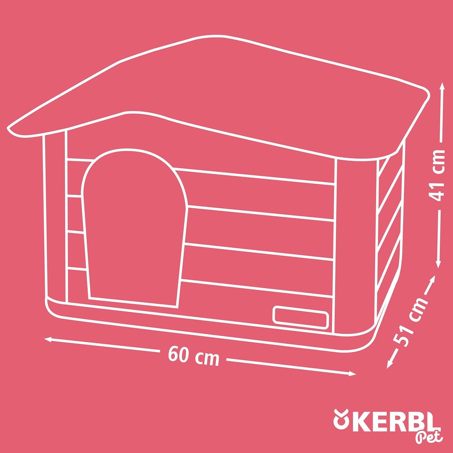 Katzenhaus Paola Eco, 60x51x41 cm
