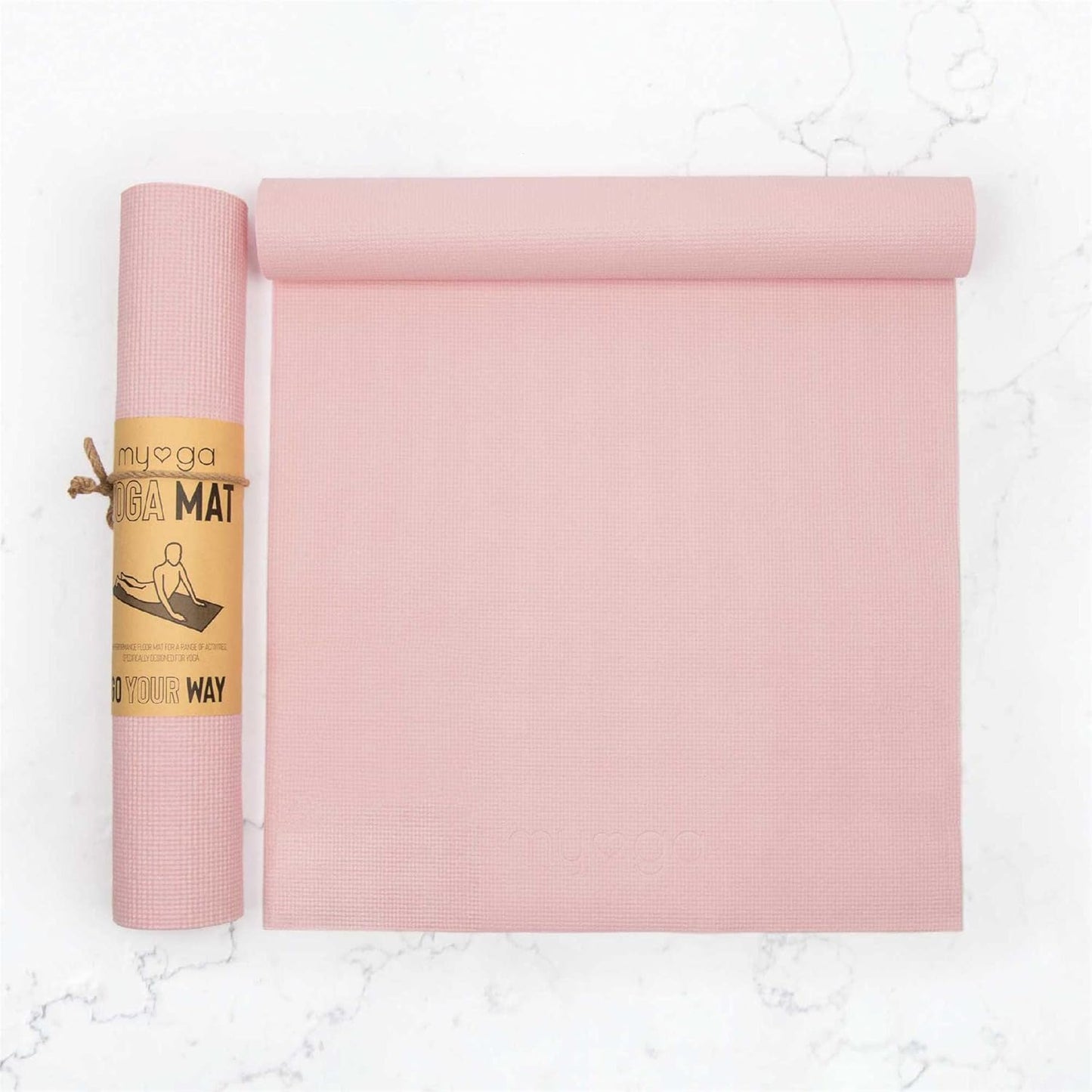 Yoga-Starter-Set mit Matte, Blöcken & Gurt, Rosa