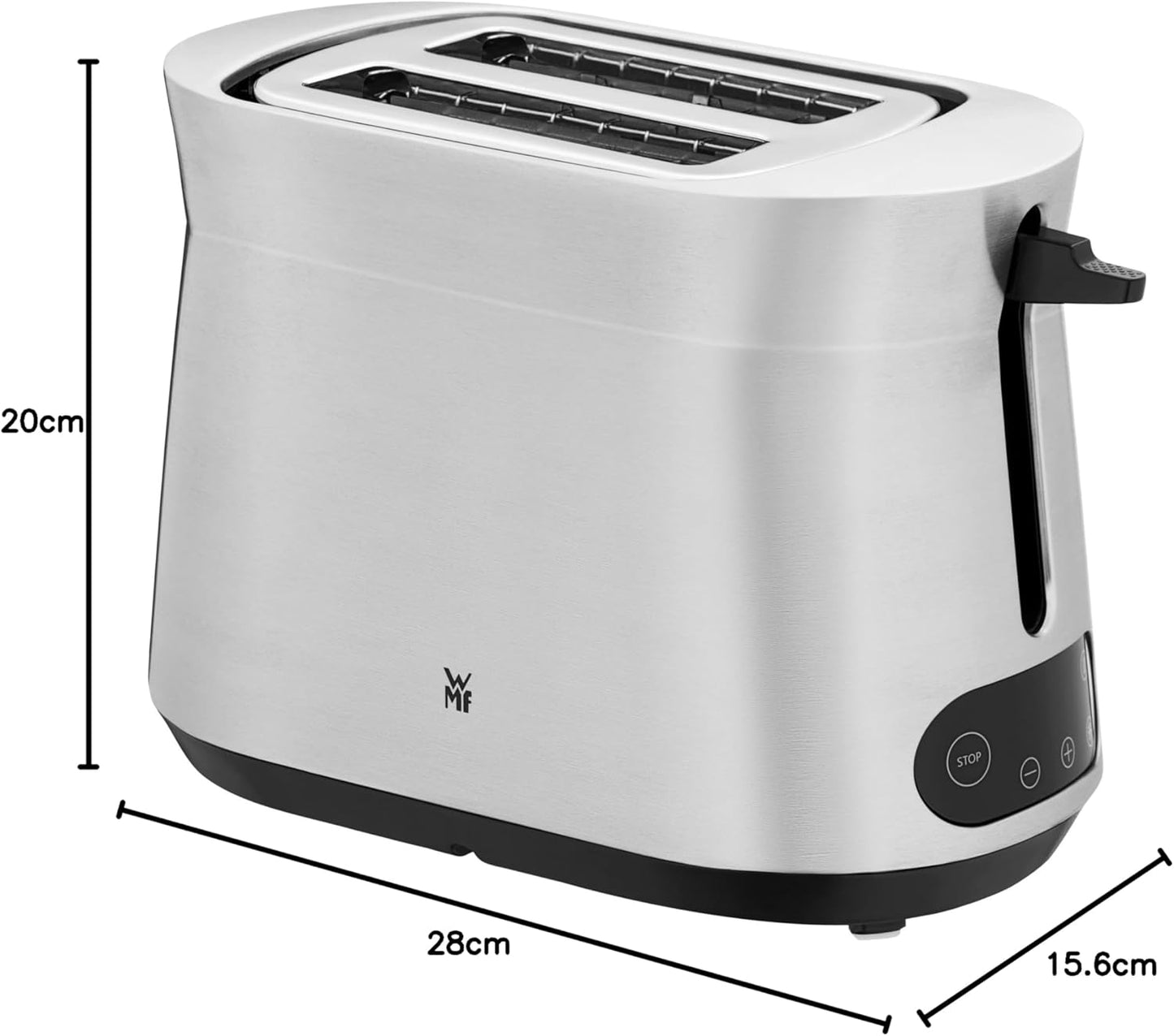 Doppelschlitz-Toaster mit Brötchenaufsatz