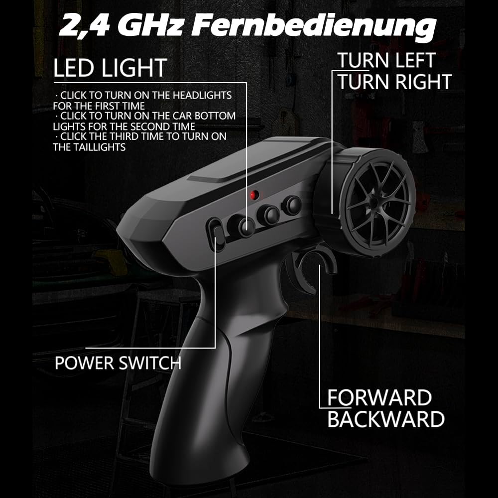 Ferngesteuertes Drift-RC-Auto 1:24 4WD, 906-weiss