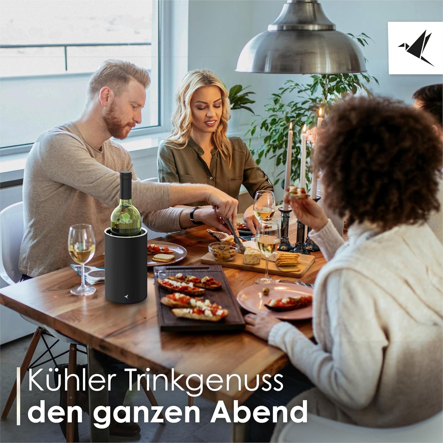Flaschenkühler aus Edelstahl, Edelstahl schwarz