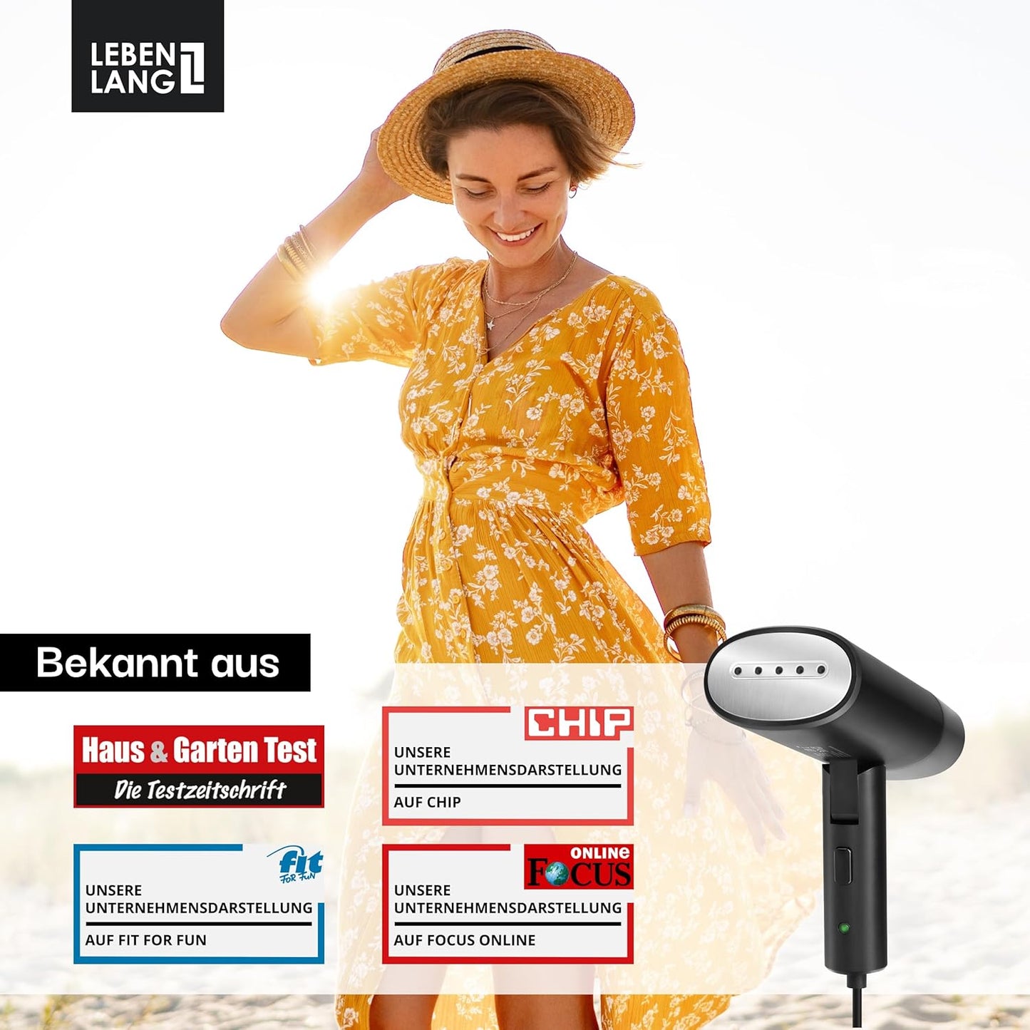 Reise-Dampfglätter LB5267, Schwarz - 900w & 120ml