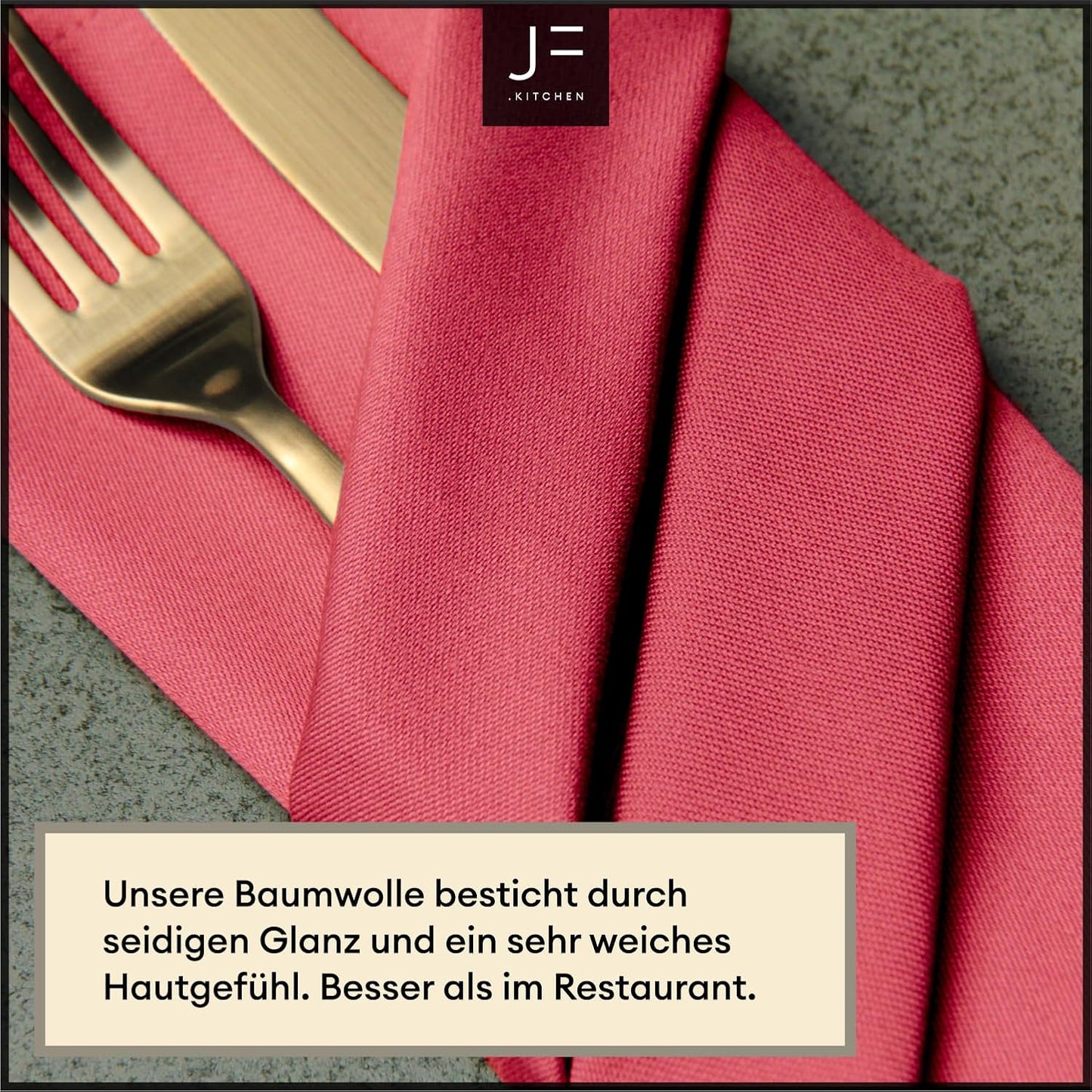 Stoffservietten-Set, Rot 12er Set (40x40cm)
