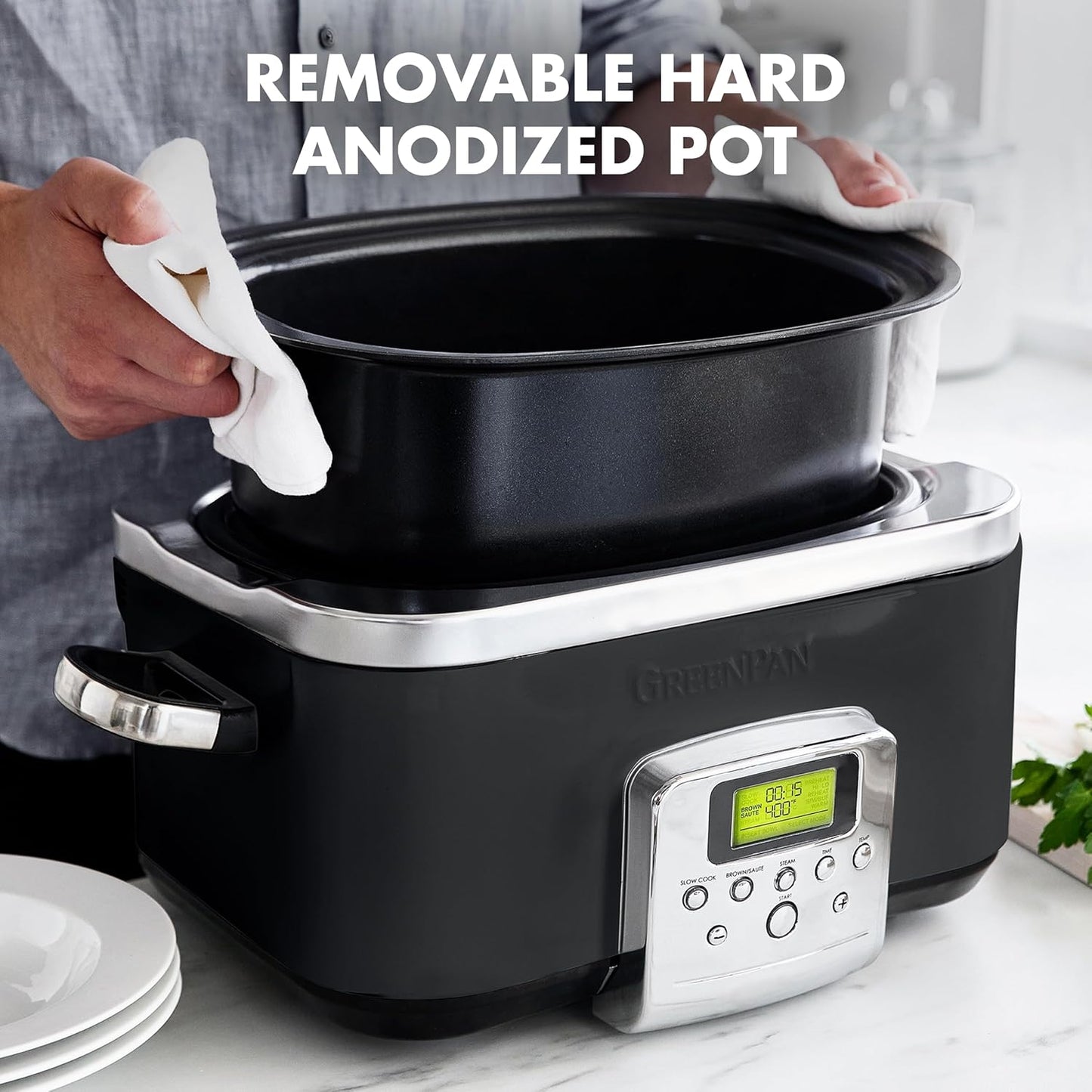 Slow Cooker, Schwarz, 6l Slow Cooker Schwarz