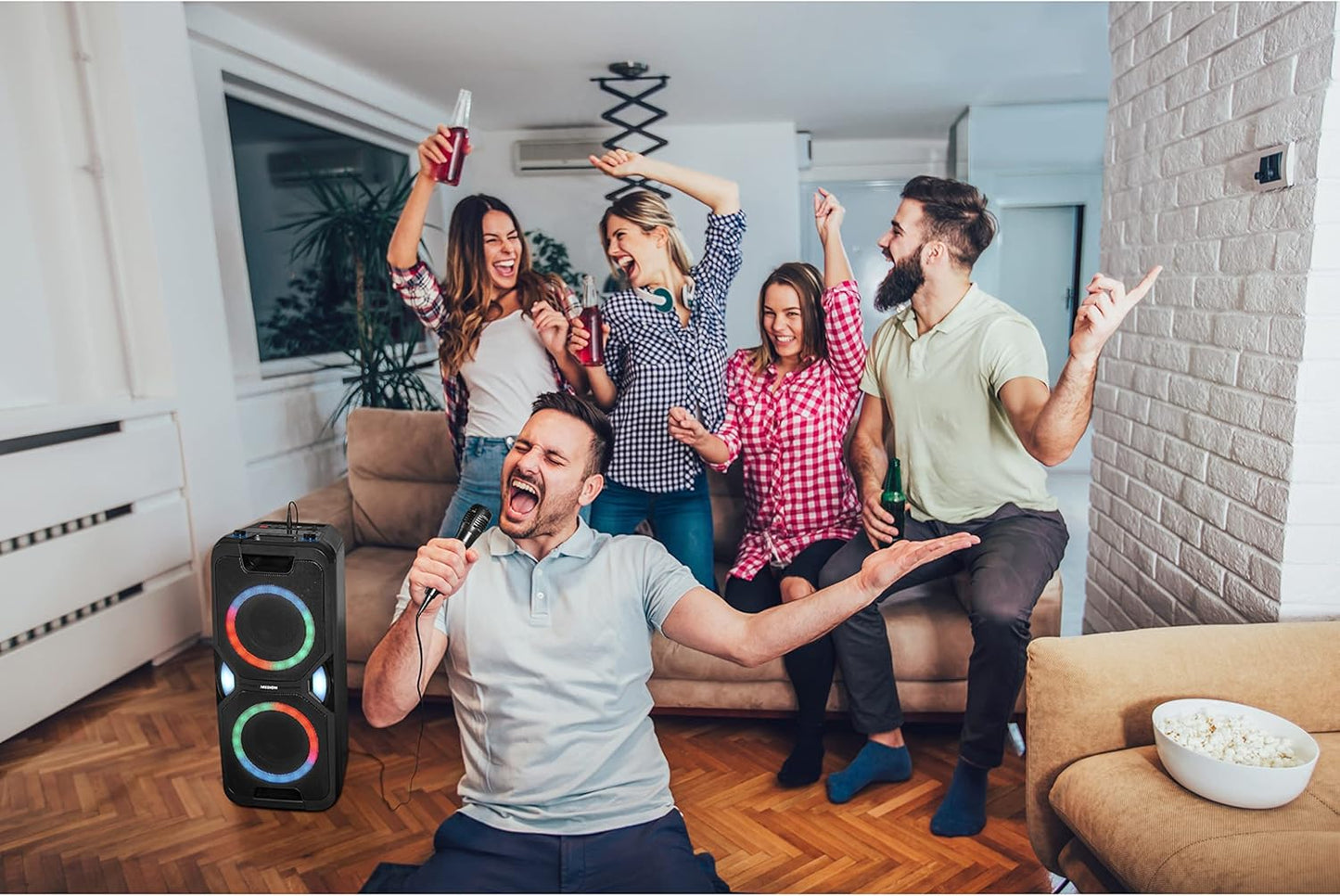 Party-Soundsystem mit Karaoke-Funktion