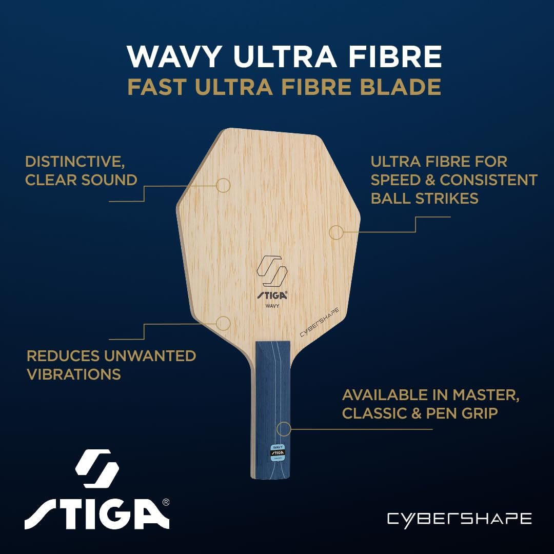 Wavy Ultra Fibre Tischtennisholz, Cybershape - Classic