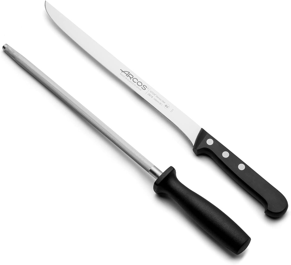 Schinkenmesser mit Wetzstahl