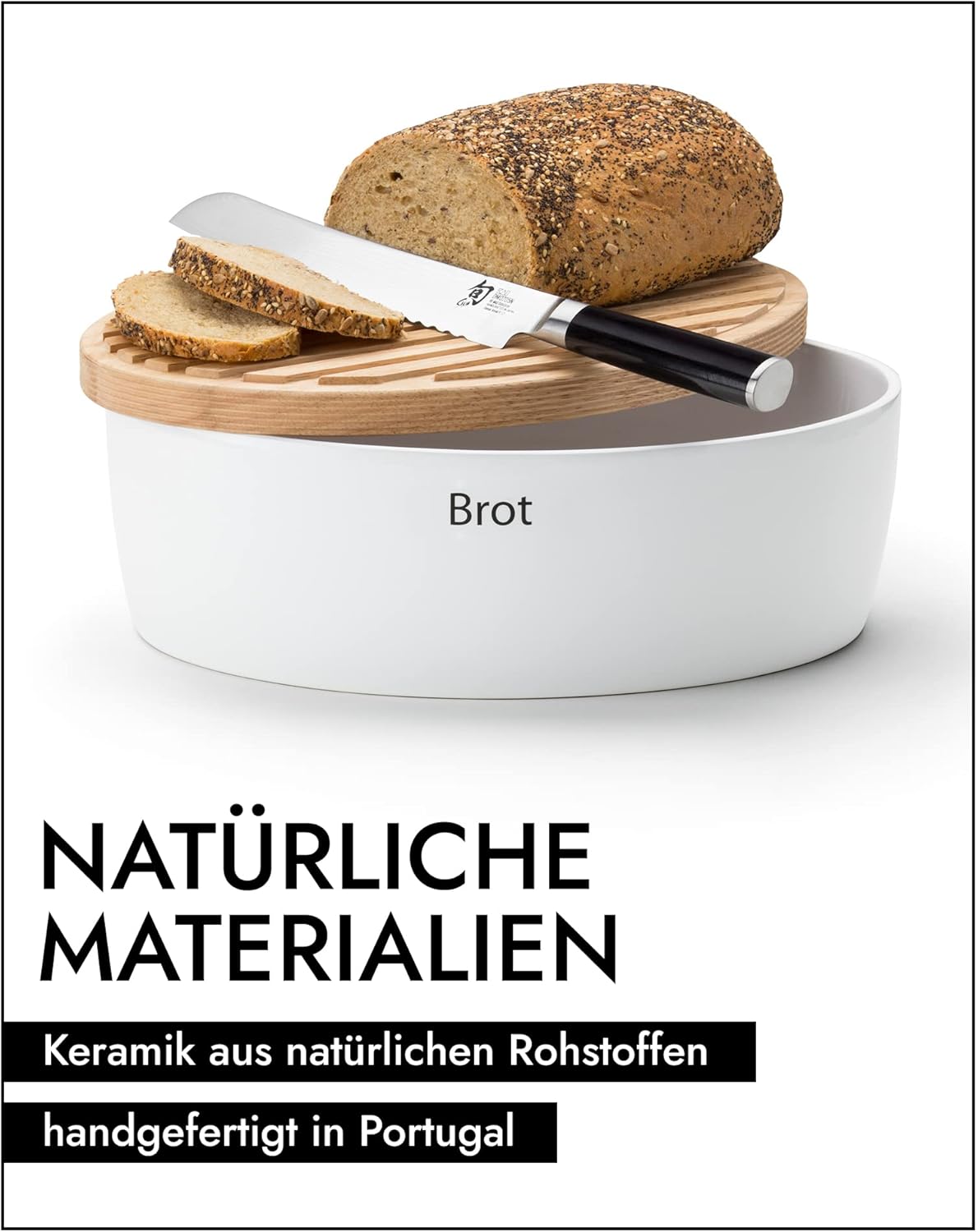 Brottopf mit Luftlöchern, 30 x 23 x 13,5 Braun