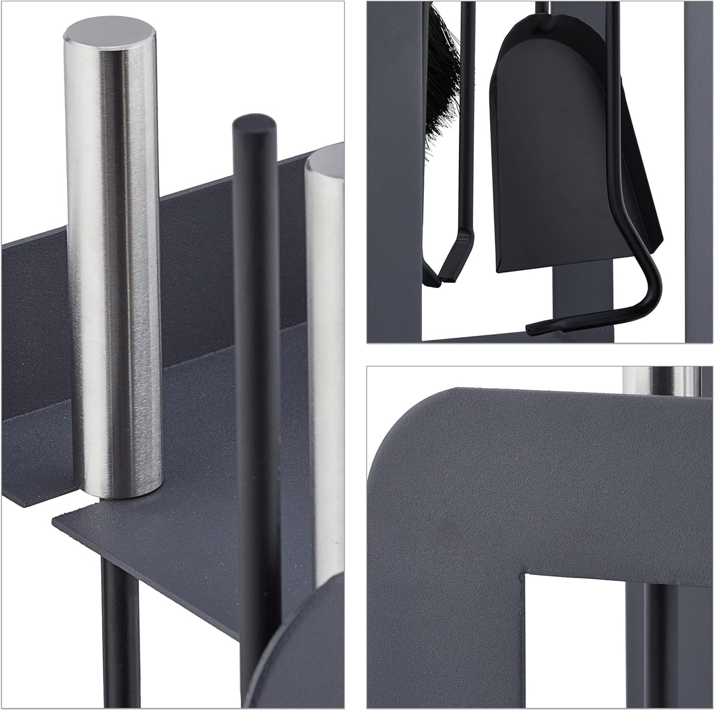 Kaminbesteck-Set (5-teilig) mit Ständer