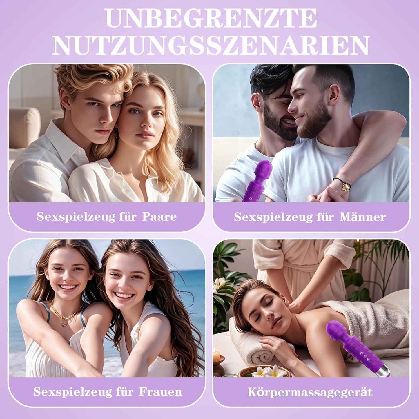 G-Punkt Vibrator mit 20 Stimulationsmodi, Lila