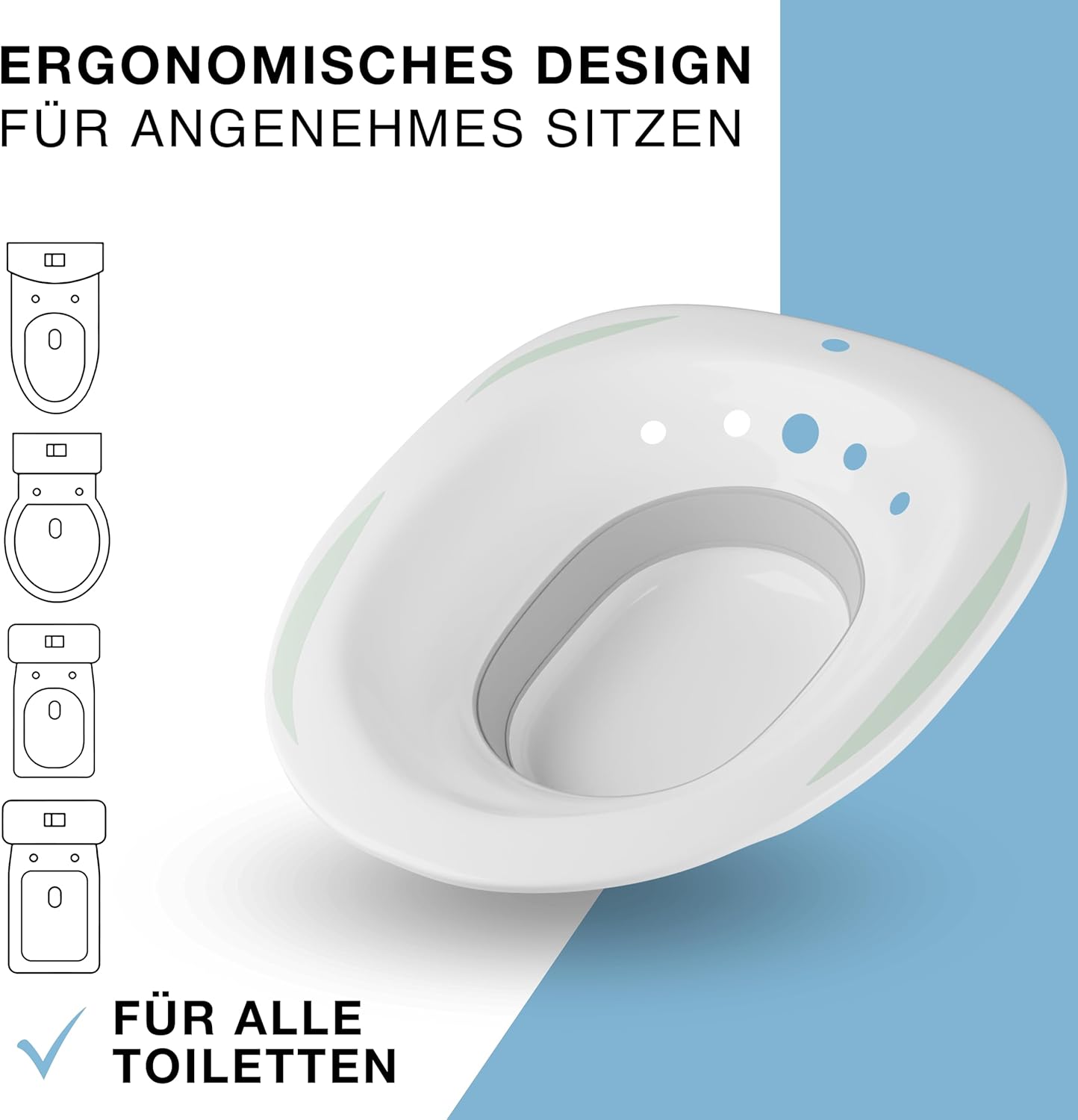 Faltbare Sitzbadewanne, Faltbar Grau/Weiss