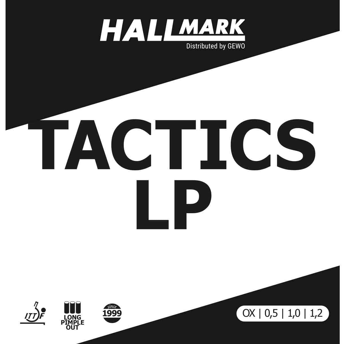 Tischtennisbelag Tactics LP, Schwarz 1,2 mm