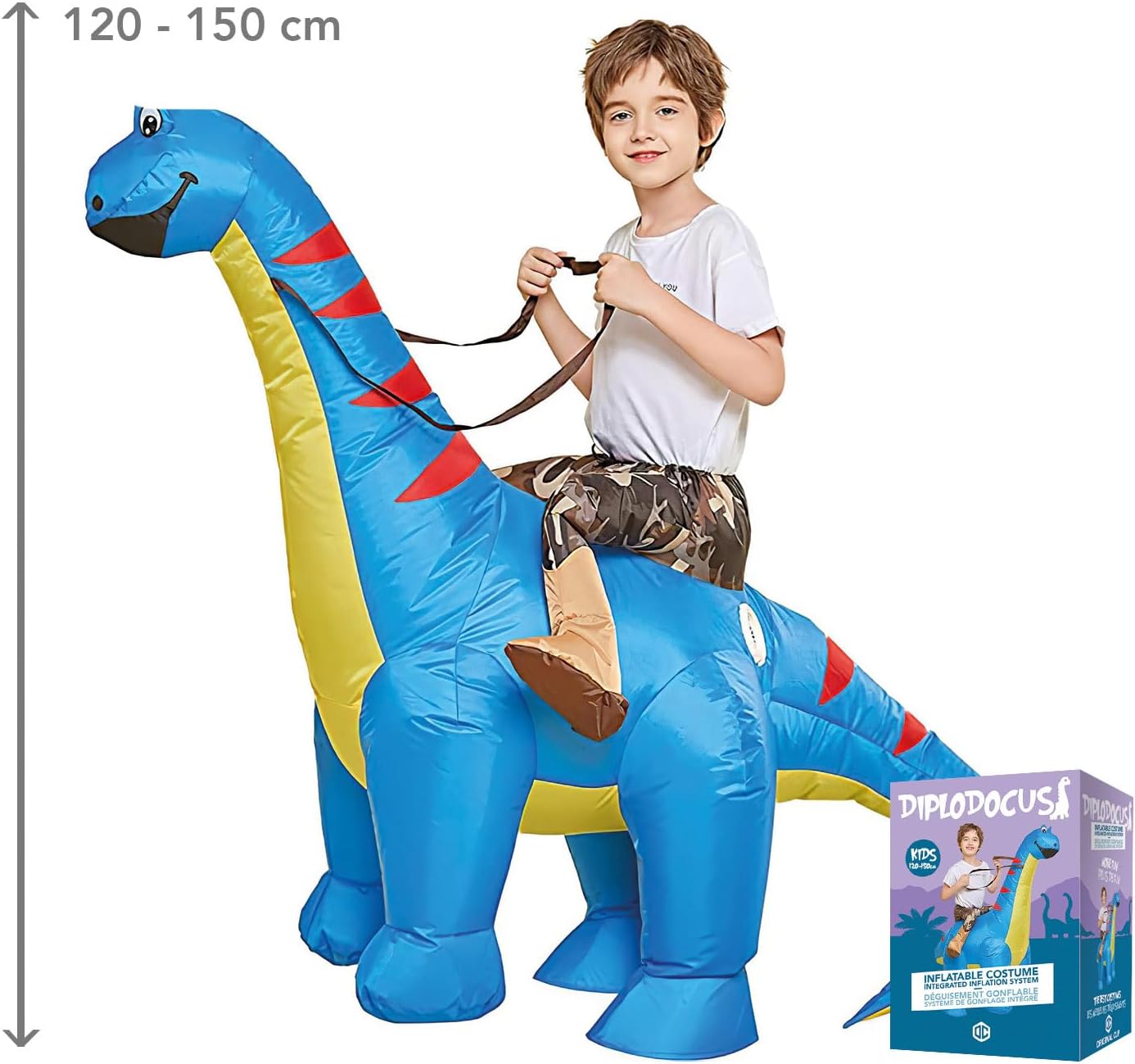 Aufblasbares Dinosaurier-Kostüm, Diplo