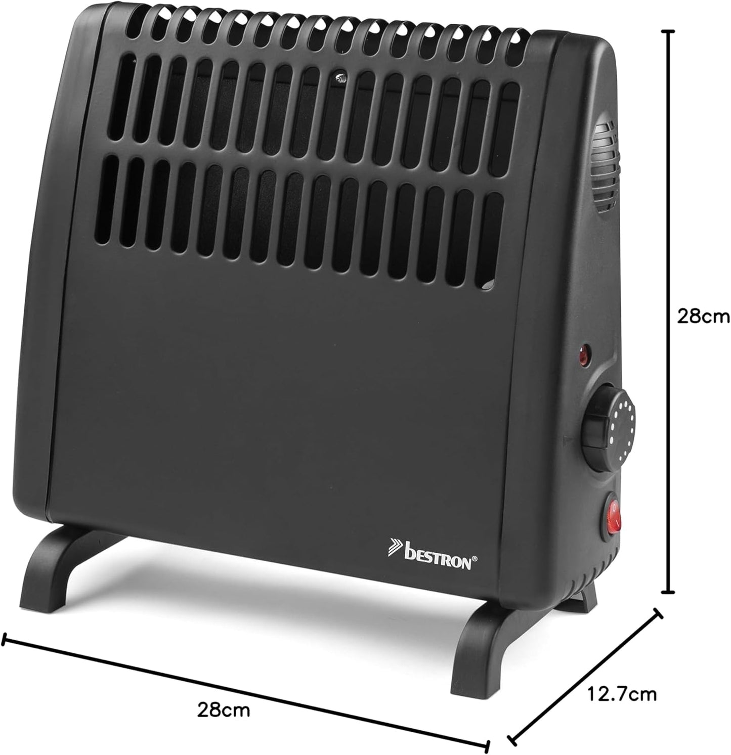 Elektrischer Frostwächter mit Thermostat, Schwarz