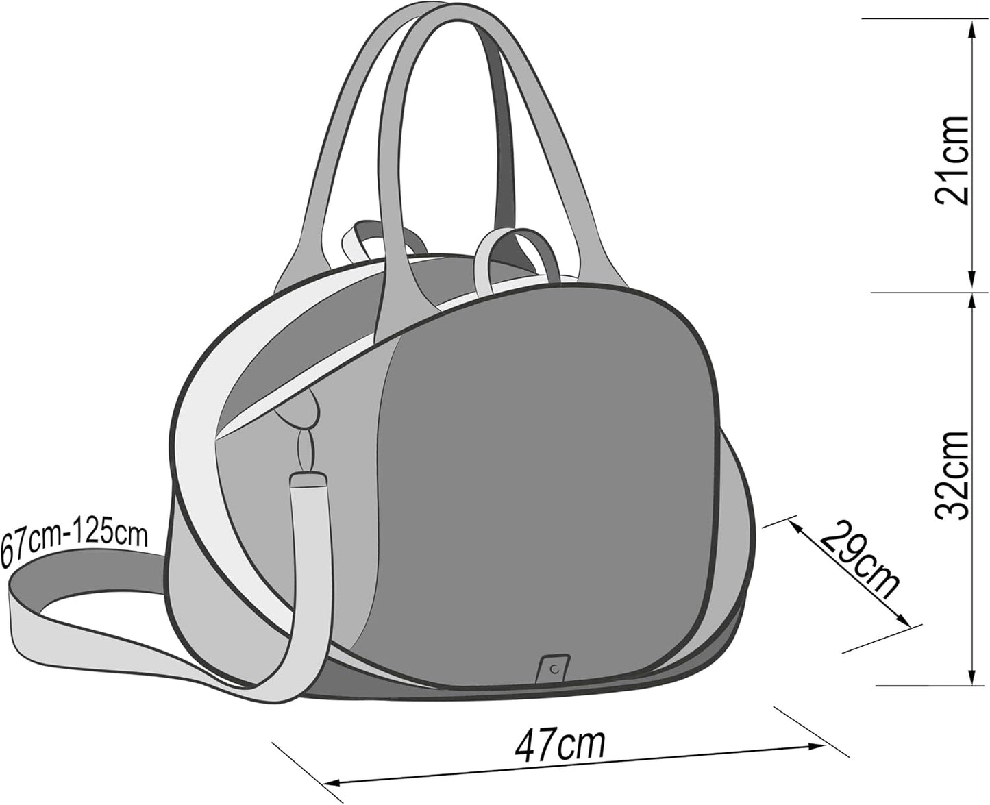 Sea Shell Hundetasche, Grösse 2: 47x29x32 cm Himbeer