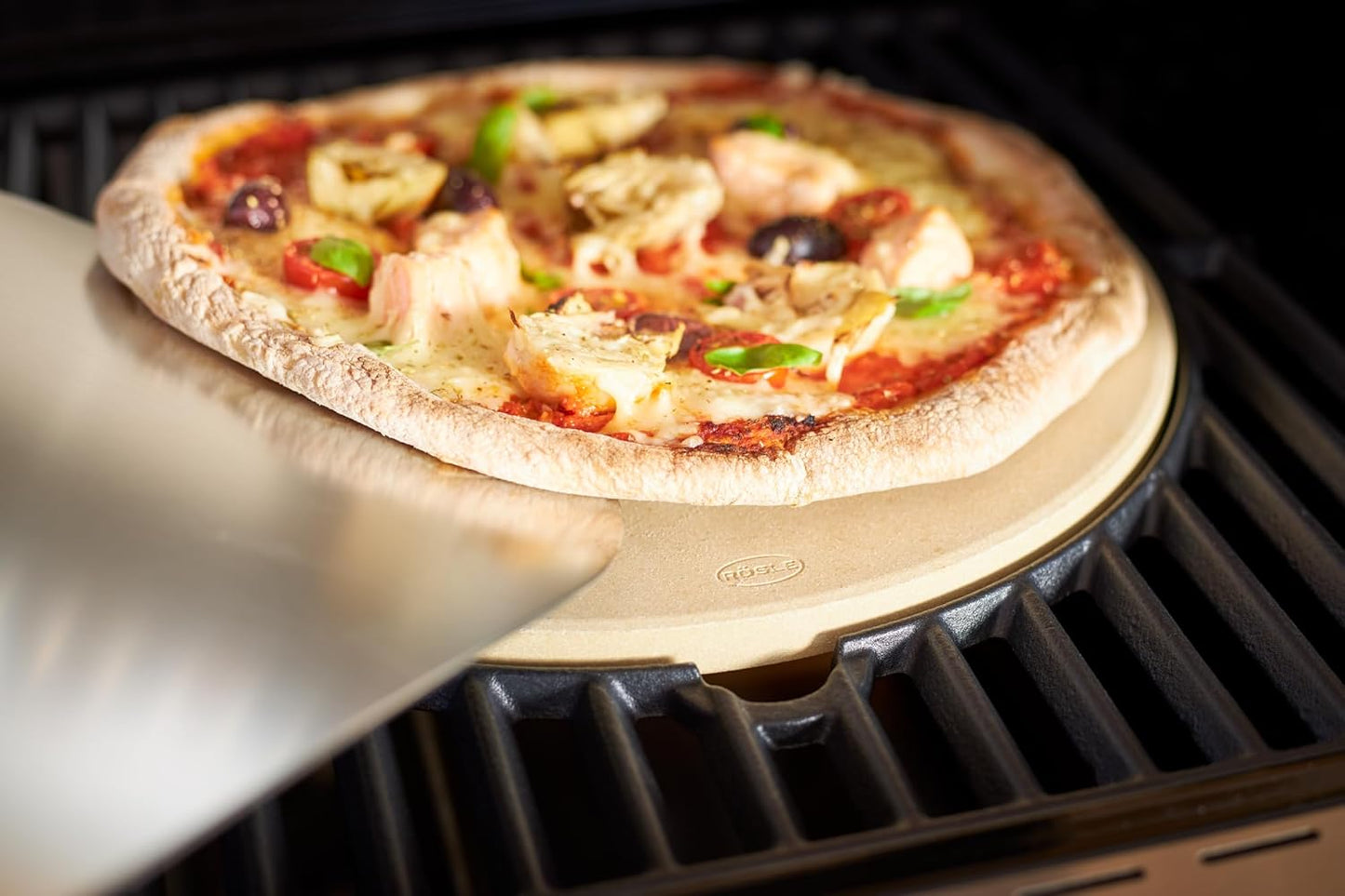 Pizzaschieber mit Walnussgriff, Pizzaschieber Edelstahl Single
