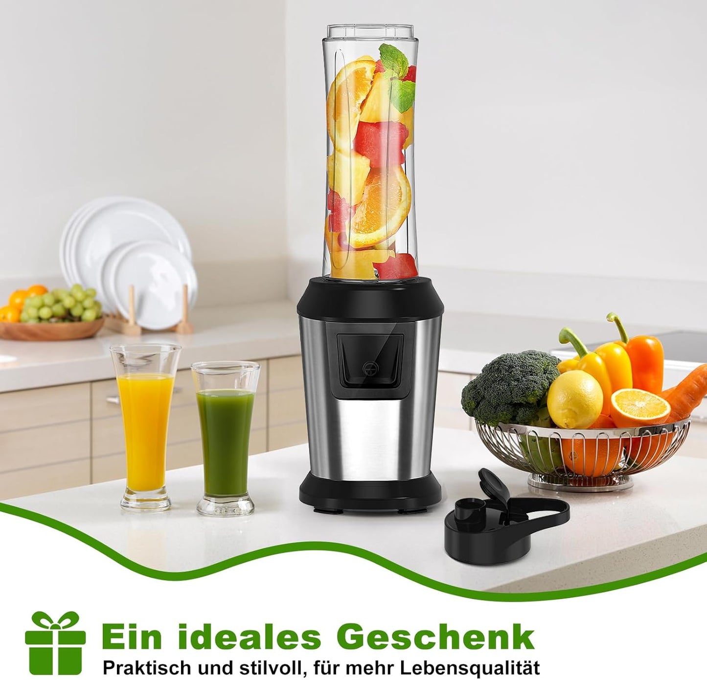 Standmixer mit 2 Smoothie-Flaschen