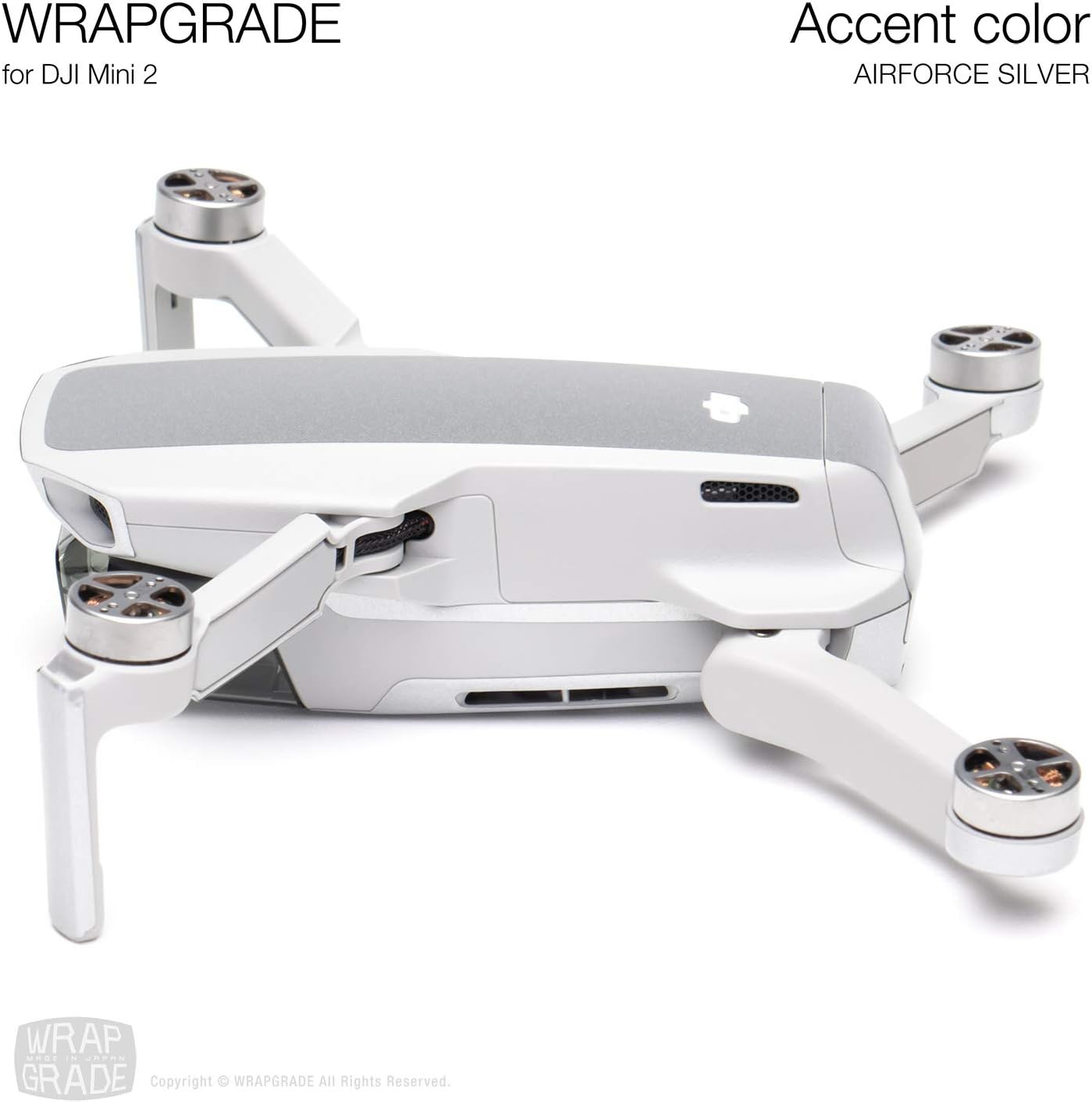 Skin Sticker Set für DJI Mini 2, Airforce Silver