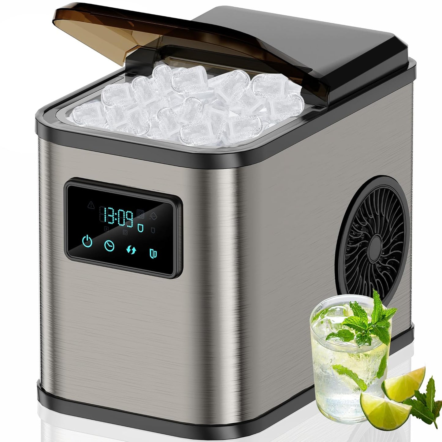 Eiswürfelmaschine, Metallisch