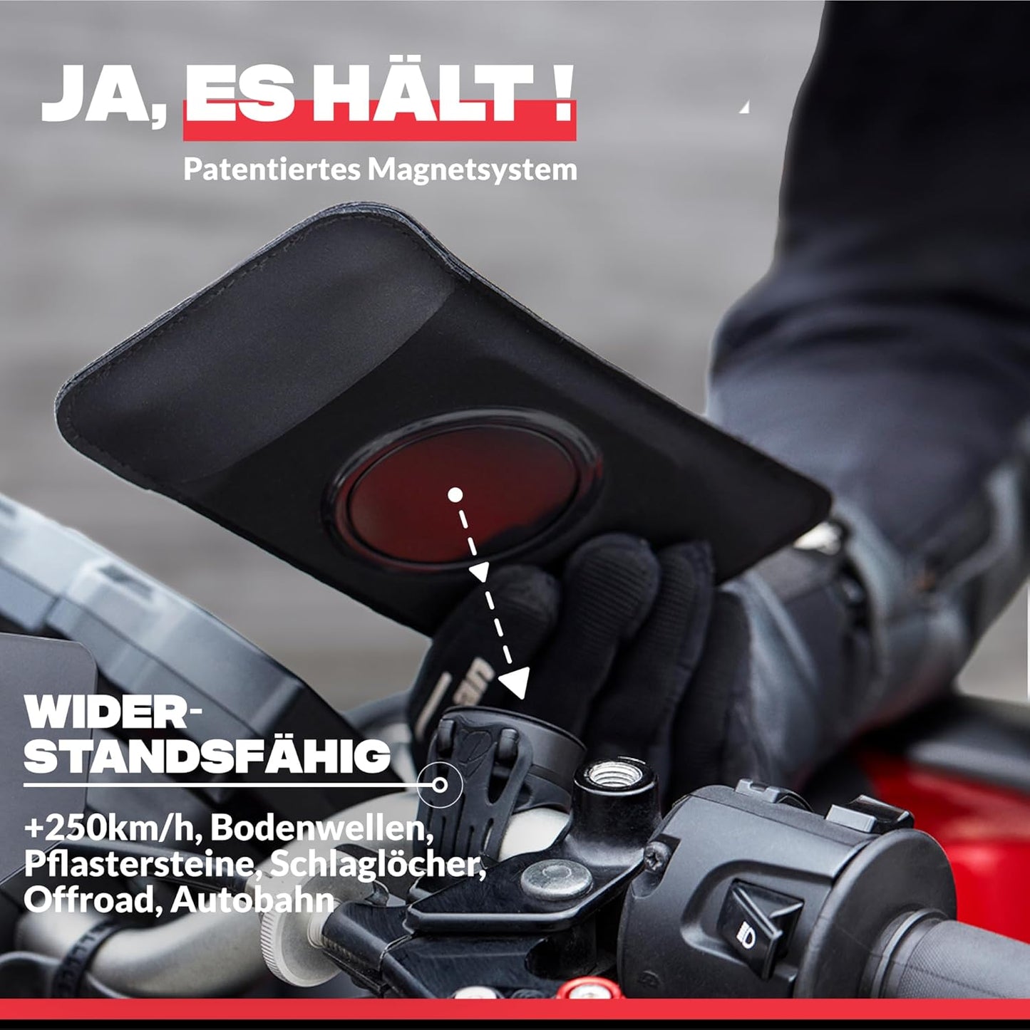 Handyhalterung Magnetic Moto 5.5, M - Smartphone bis 14,7 cm