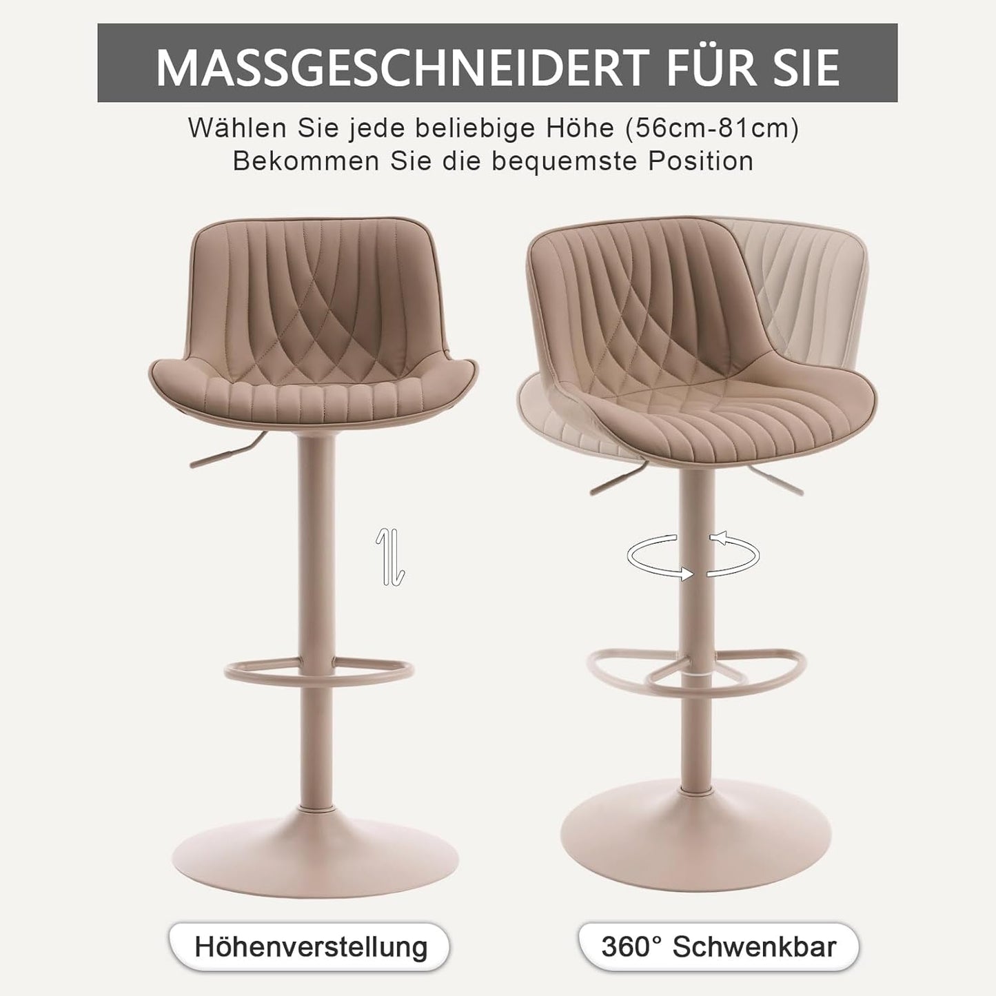 Höhenverstellbarer Barhocker, Alles Khaki