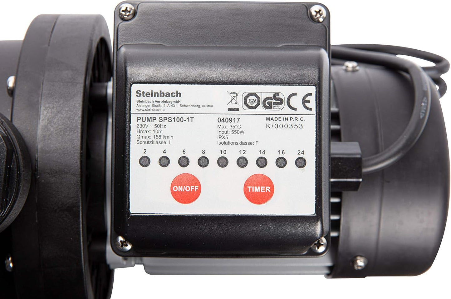 Filterpumpe SPS 100-1T mit Timer, inkl. Timer, selbst-saugend / 9.400 l/h