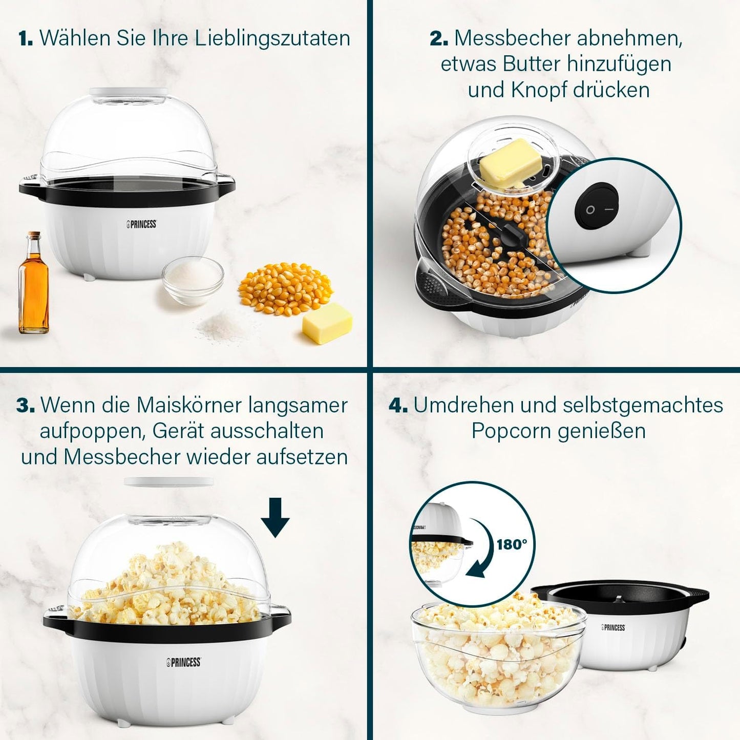 292980 Popcorn maker, Popcorn mit Schüssel Mit Schüssel