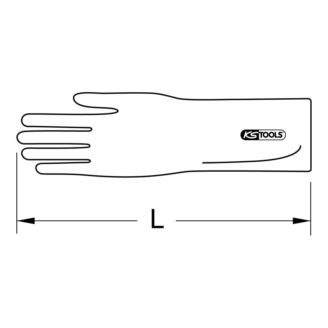Isolierter Elektriker-Schutzhandschuh Naturlatex, Grösse 10