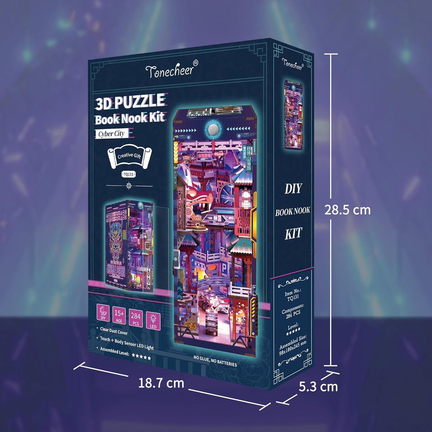 3D Holzpuzzle Book Nook Cyber City, Cyber City