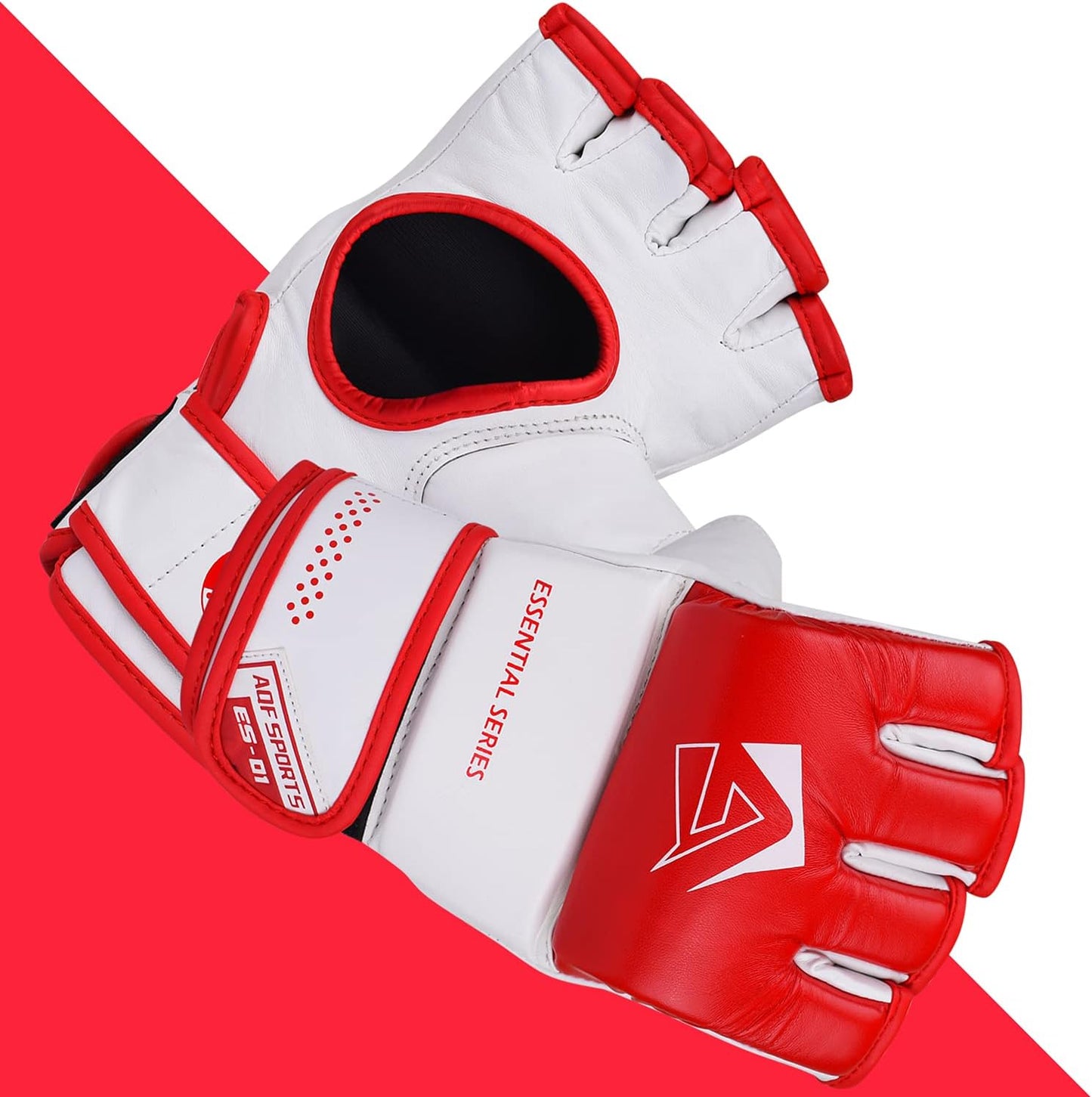 Open Palm MMA Trainingshandschuhe für Kampfsport und Boxsack, Rot L