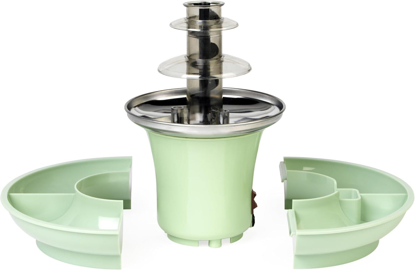 Mini-Schokoladenbrunnen mit Käsefondue-Option, EU-Stecker Grün