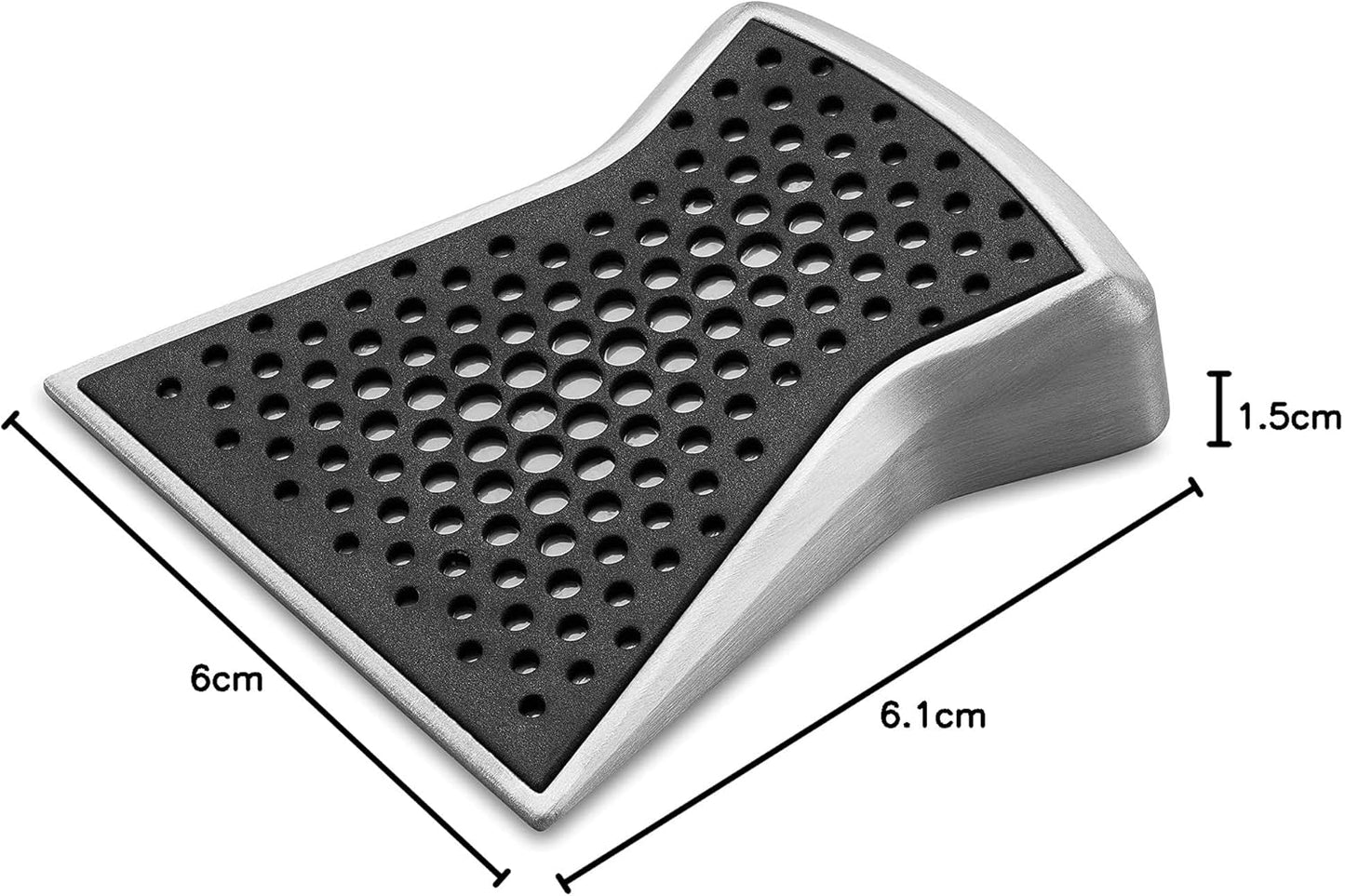 Schleifhilfe für Messer, 6,1 x 6,0 x 1,5 cm Silber / Schwarz