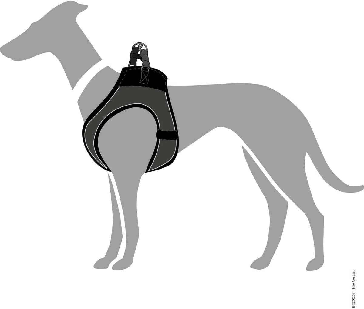 Hundegeschirr Hilo Comfort, Anthrazit XS-S