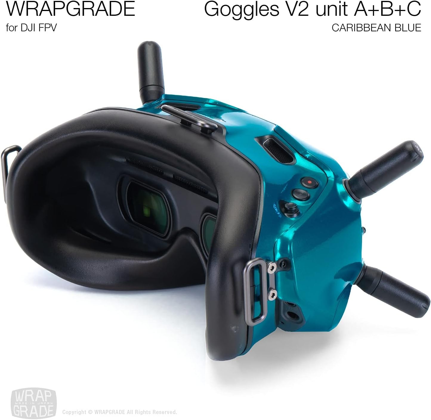 Schutzfolie für DJI FPV Goggles V2, Caribbean Blue