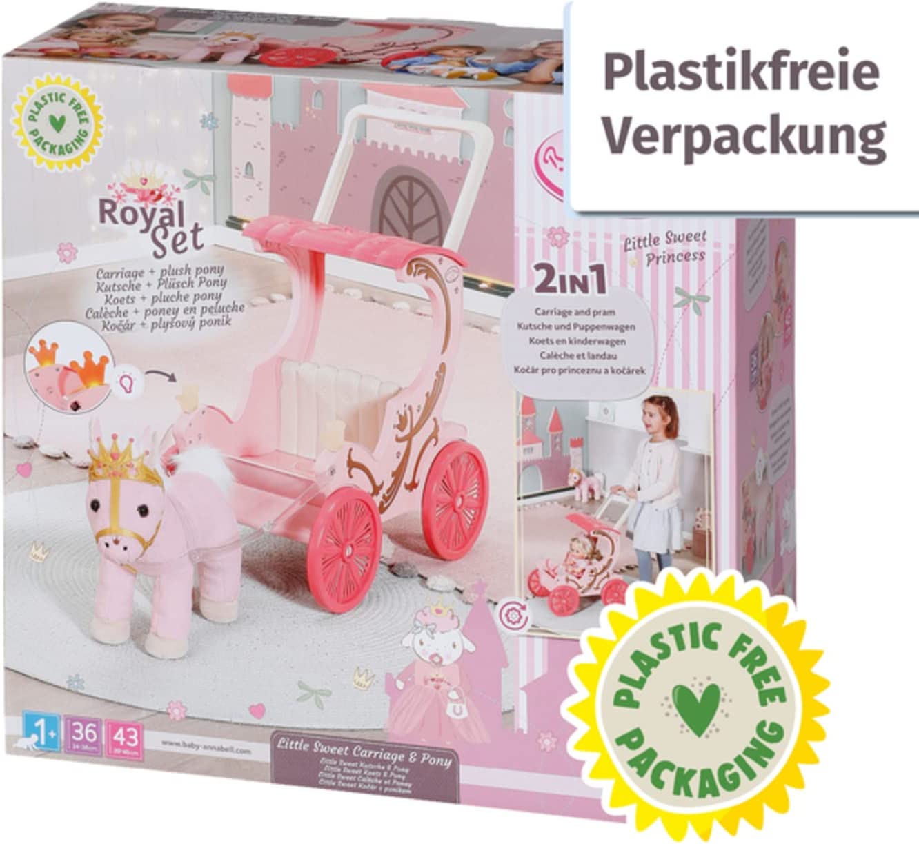 Baby Annabell® Little Sweet Kutsche & Pony, Puppenzubehör, Kutsche mit Pony